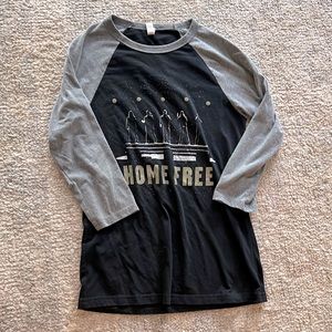 Canva size small women’s fit baseball style quarter length sleeve tee -Home Free